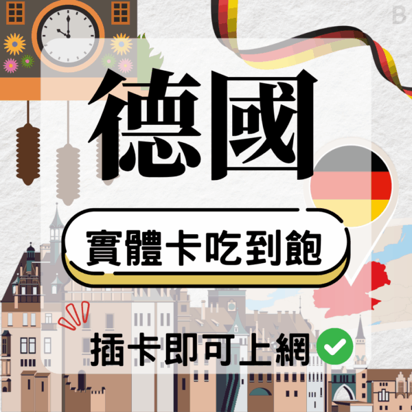 51 德國-實體卡(5G/4G高速)