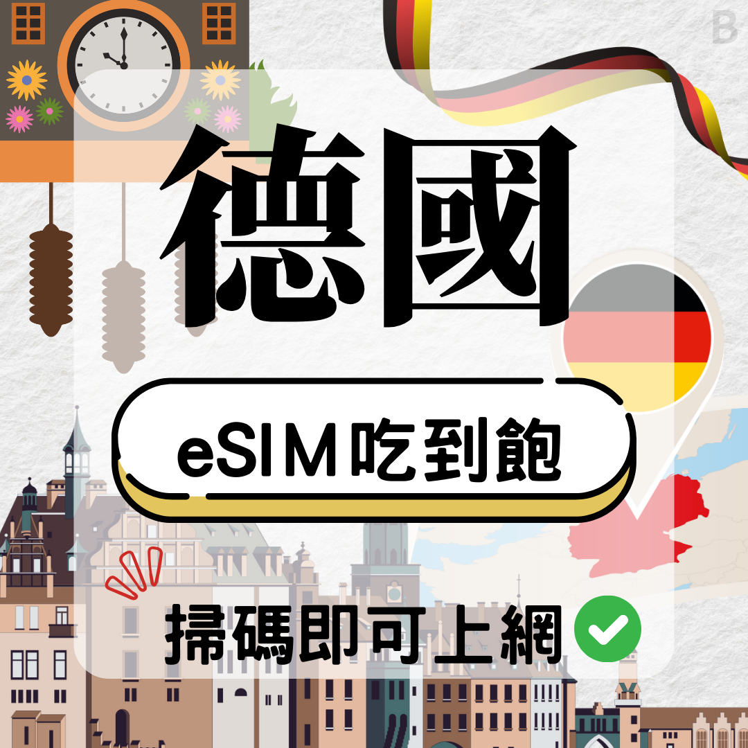 德國-eSIM(5G/4G高速)