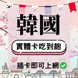 韓國網卡，實體卡吃到飽