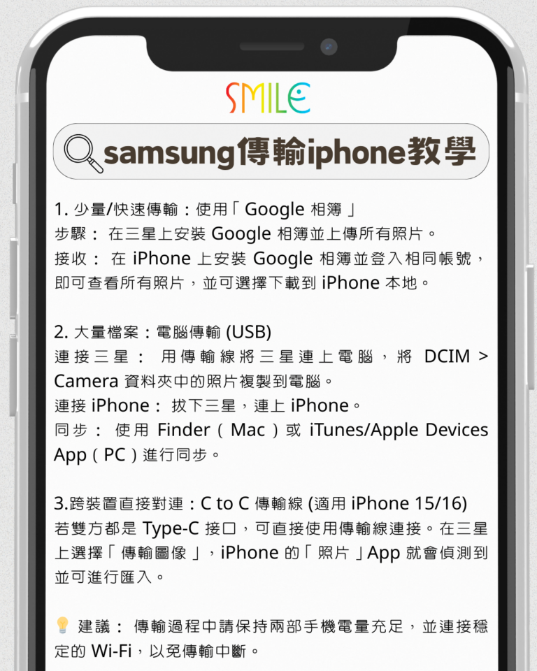 samsung傳輸iphone教學